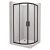  HD Elio Black 80x80 íves két tolóajtós zuhanykabin fehér slim zuhanytálcával és fekete szifonnal, fekete elemekkel, 190 cm magas