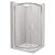   HD Elio 80x80 íves két tolóajtós zuhanykabin fehér slim zuhanytálcával és króm szifonnal, krómozott elemekkel, 190 cm magas