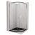   HD Elio 80x80 íves két tolóajtós zuhanykabin fekete slim zuhanytálcával és króm szifonnal, krómozott elemekkel, 190 cm magas