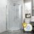 HD Elio 90x90 íves két tolóajtós zuhanykabin 6 mm vastag vízlepergető biztonsági üveggel, krómozott elemekkel, 190 cm magas