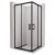   HD Elio Black szögletes két tolóajtós zuhanykabin 6 mm vastag vízlepergető biztonsági üveggel, fekete elemekkel, 190 cm magas