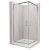   HD Elio 80x80 szögletes két tolóajtós zuhanykabin fehér magas zuhanytálcával és króm szifonnal, krómozott elemekkel, 190 cm magas