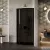   HD Fusion 80x80 íves két tolóajtós sötétített zuhanykabin 6 mm vastag vízlepergető biztonsági üveggel, fekete színű elemekkel, 190 cm magas