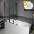 HD Leo Black 120x140 összecsukható 3 szárnyú kádparaván 6 mm vastag vízlepergető biztonsági üveggel, fekete elemekkel HD Leo Black 120x140 összecsukható 3 szárnyú kádparaván 6 mm vastag vízlepergető biztonsági üveggel, fekete elemekkel