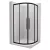   HD Moment+ 90x90 íves két tolóajtós matt zuhanykabin fehér slim zuhanytálcával és fekete szifonnal, fekete színű elemekkel, 190 cm magas