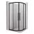   HD Moment+ 80x80 íves két tolóajtós matt zuhanykabin 6 mm vastag vízlepergető biztonsági üveggel, fekete színű elemekkel, 190 cm magas