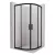   HD Moment 80x80 íves két tolóajtós matt zuhanykabin 6 mm vastag vízlepergető biztonsági üveggel, fekete színű elemekkel, 190 cm magas