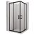   HD Moment szögletes két tolóajtós matt zuhanykabin 6 mm vastag vízlepergető biztonsági üveggel, fekete színű elemekkel, 190 cm magas
