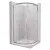   HD Nova+ 80x80 íves két tolóajtós matt zuhanykabin fehér slim zuhanytálcával és króm szifonnal, krómozott elemekkel, 190 cm magas