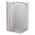   HD Nova+ 80x80 íves két tolóajtós matt zuhanykabin 6 mm vastag vízlepergető biztonsági üveggel, krómozott elemekkel, 190 cm magas