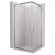   HD Nova+ szögletes két tolóajtós matt zuhanykabin 6 mm vastag vízlepergető biztonsági üveggel, krómozott elemekkel, 190 cm magas