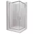  HD Nova+ 80x80 szögletes két tolóajtós matt zuhanykabin fehér magas zuhanytálcával és króm szifonnal, krómozott elemekkel, 190 cm magas