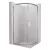   HD Nova 80x80 íves két tolóajtós matt zuhanykabin 6 mm vastag vízlepergető biztonsági üveggel, krómozott elemekkel, 190 cm magas