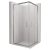   HD Nova szögletes két tolóajtós matt zuhanykabin 6 mm vastag vízlepergető biztonsági üveggel, krómozott elemekkel, 190 cm magas