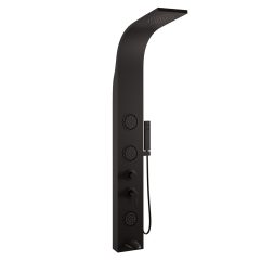   HD Orion Black 20x155 kerek fekete hidromasszázs zuhanypanel, rozsdamentes acél