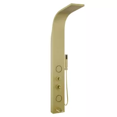   HD Orion Brushed Gold 20x155 kerek szálcsiszolt arany hidromasszázs zuhanypanel, rozsdamentes acél