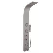 HD Orion Brushed Chrome 20x155 kerek hidromasszázs zuhanypanel, rozsdamentes acél