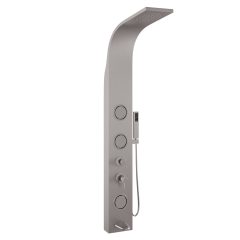   HD Orion Brushed Chrome 20x155 kerek hidromasszázs zuhanypanel, rozsdamentes acél