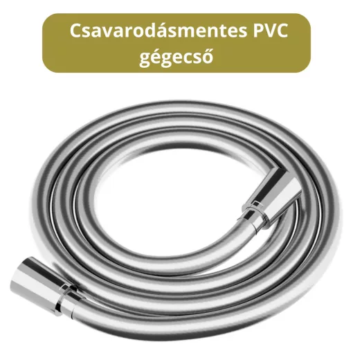 HD Orion Brushed Chrome 20x155 kerek hidromasszázs zuhanypanel, rozsdamentes acél