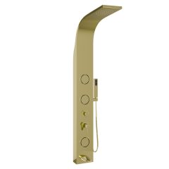   HD Orion Glossy Gold 20x155 kerek fényes arany hidromasszázs zuhanypanel, rozsdamentes acél