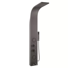 HD Orion Gun Grey 20x155 kerek szürke hidromasszázs zuhanypanel, rozsdamentes acél