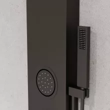HD Orion Gun Grey 20x155 kerek szürke hidromasszázs zuhanypanel, rozsdamentes acél