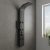 HD Orion Black 20x165 fekete hidromasszázs zuhanypanel, rozsdamentes acél HD Orion Black 20x165 fekete hidromasszázs zuhanypanel, rozsdamentes acél