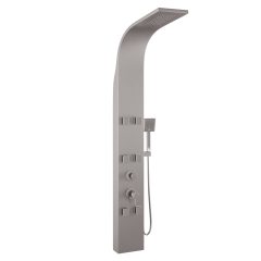   HD Orion Brushed Chrome 20x155 szögletes hidromasszázs zuhanypanel, rozsdamentes acél