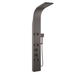   HD Orion Gun Grey 20x155 szögletes szürke hidromasszázs zuhanypanel, rozsdamentes acél