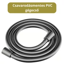 HD Orion Gun Grey 20x155 szögletes szürke hidromasszázs zuhanypanel, rozsdamentes acél