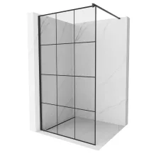 HD Oslo Black Walk-In zuhanyfal, 110x200 cm, 8 mm vastag vízlepergető biztonsági üveggel, 200 cm magas, fekete profillal és távtartóval