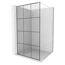 HD Oslo White Walk-In zuhanyfal, 110x200 cm, 8 mm vastag vízlepergető biztonsági üveggel, 200 cm magas, fehér profillal és távtartóval