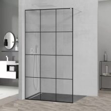 HD Oslo White Walk-In zuhanyfal, 110x200 cm, 8 mm vastag vízlepergető biztonsági üveggel, 200 cm magas, fehér profillal és távtartóval