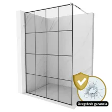 HD Oslo Walk-In zuhanyfal, 130x200 cm, 8 mm vastag vízlepergető biztonsági üveggel, 200 cm magas, króm profillal és távtartóval
