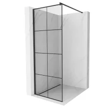 HD Oslo Black Walk-In zuhanyfal, 80x200 cm, 8 mm vastag vízlepergető biztonsági üveggel, 200 cm magas, fekete profillal és távtartóval