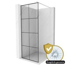 HD Oslo Walk-In zuhanyfal 8 mm vastag vízlepergető biztonsági üveggel, 200 cm magas, króm profillal és távtartóval