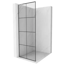 HD Oslo "L" Walk-In zuhanyfal 8 mm vastag vízlepergető biztonsági üveggel, 200 cm magas, króm profillal és "L" stabilizátorral