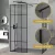   HD Oslo Black Kombi Walk-In zuhanyfal 8 mm vastag vízlepergető biztonsági üveggel, 200 cm magas, fekete profillal és távtartóval