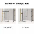 HD Oslo Gold Kombi Walk-In zuhanyfal, 70x100 cm, 8 mm vastag vízlepergető biztonsági üveggel, 200 cm magas, arany profillal és távtartóval