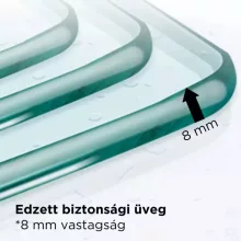 HD Oslo Gold Kombi Walk-In zuhanyfal 8 mm vastag vízlepergető biztonsági üveggel, 200 cm magas, arany profillal és távtartóval