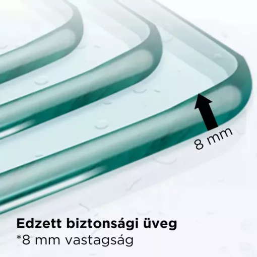 HD Oslo Gold Kombi Walk-In zuhanyfal 8 mm vastag vízlepergető biztonsági üveggel, 200 cm magas, arany profillal és távtartóval