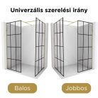 HD Oslo Gold Kombi Walk-In zuhanyfal, 70x100 cm, 8 mm vastag vízlepergető biztonsági üveggel, 200 cm magas, arany profillal és távtartóval
