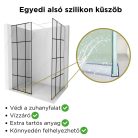 HD Oslo White Kombi Walk-In zuhanyfal 8 mm vastag vízlepergető biztonsági üveggel, 200 cm magas, fehér profillal és távtartóval