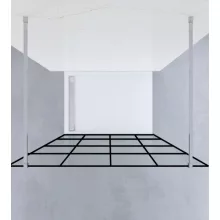 HD Oslo Light szabadonálló Walk-In zuhanyfal, 130x200 cm, 8 mm vastag vízlepergető biztonsági üveggel, 200 cm magas, két távtartóval