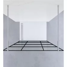 HD Oslo Light szabadonálló Walk-In zuhanyfal 8 mm vastag vízlepergető biztonsági üveggel, 200 cm magas, két távtartóval