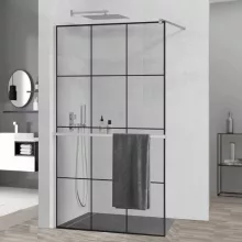 HD Oslo+ Walk-In zuhanyfal, 100x200 cm, 8 mm vastag vízlepergető biztonsági üveggel, 200 cm magas, króm profillal és távtartóval