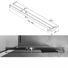 HD Oslo+ Gun Grey Walk-In zuhanyfal, 100x200 cm, 8 mm vastag vízlepergető biztonsági üveggel, 200 cm magas, szürke profillal és távtartóval