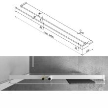 HD Oslo+ White Walk-In zuhanyfal, 100x200 cm, 8 mm vastag vízlepergető biztonsági üveggel, 200 cm magas, fehér profillal és távtartóval