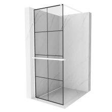 HD Oslo+ White Walk-In zuhanyfal, 80x200 cm, 8 mm vastag vízlepergető biztonsági üveggel, 200 cm magas, fehér profillal és távtartóval