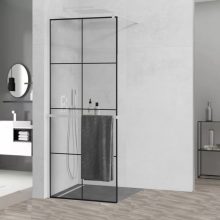 HD Oslo+ White Walk-In zuhanyfal, 80x200 cm, 8 mm vastag vízlepergető biztonsági üveggel, 200 cm magas, fehér profillal és távtartóval